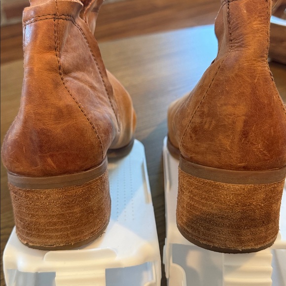 Korks by Kork-Ease Tea Distressed Leather Chelsea Ankle Booties in Tan - Picture 3 of 5